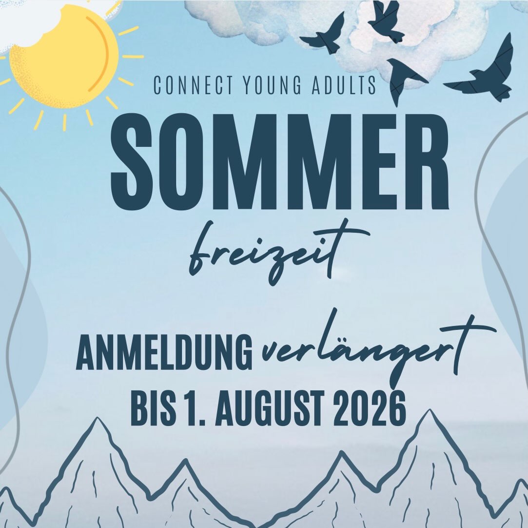 Surprise! 🦅 Melde dich noch schnell zur Sommerfreizeit an! Sichere dir jetzt noch einen unserer Restplätze und hab eine geniale Zeit mit Gott & Freunden ☀️

Alle Infos findest du auf unserer Homepage (link in bio)